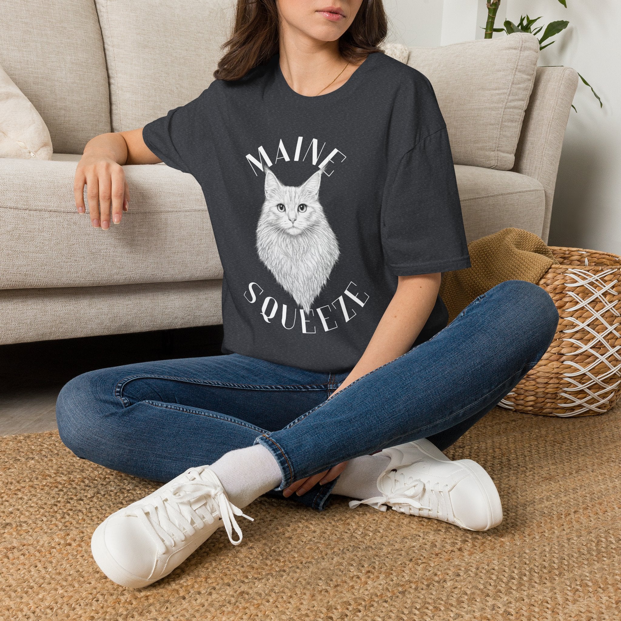 Maine Coon Cat T-Shirt — 'Maine Soulful' Graphic Tee for Cat Lovers