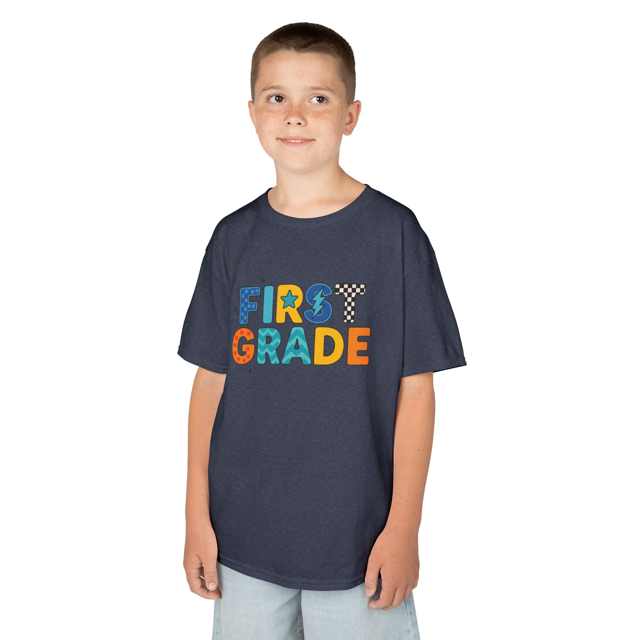 First Grade Kids T-Shirt — Colorful Back-to-School Tee