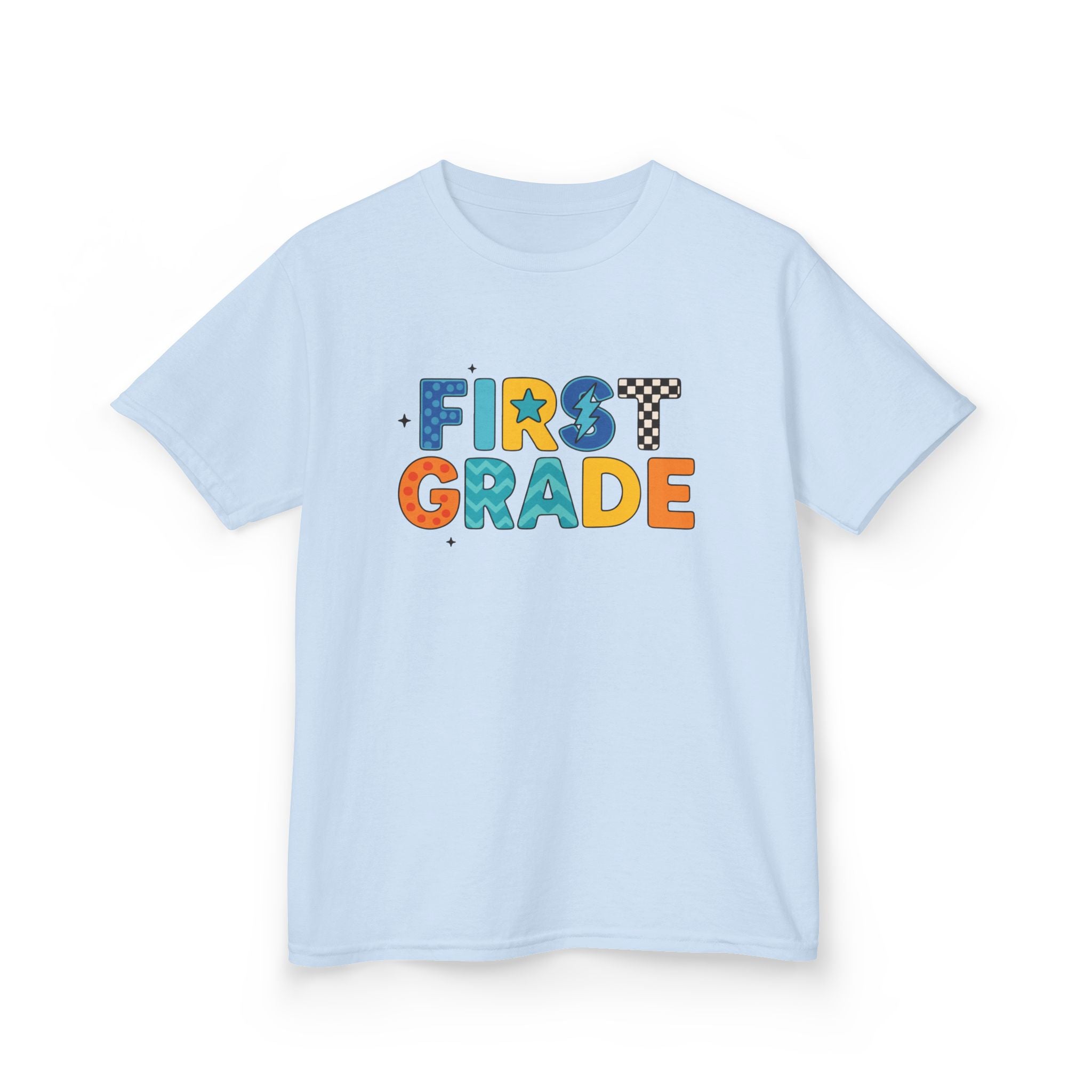 First Grade Kids T-Shirt — Colorful Back-to-School Tee