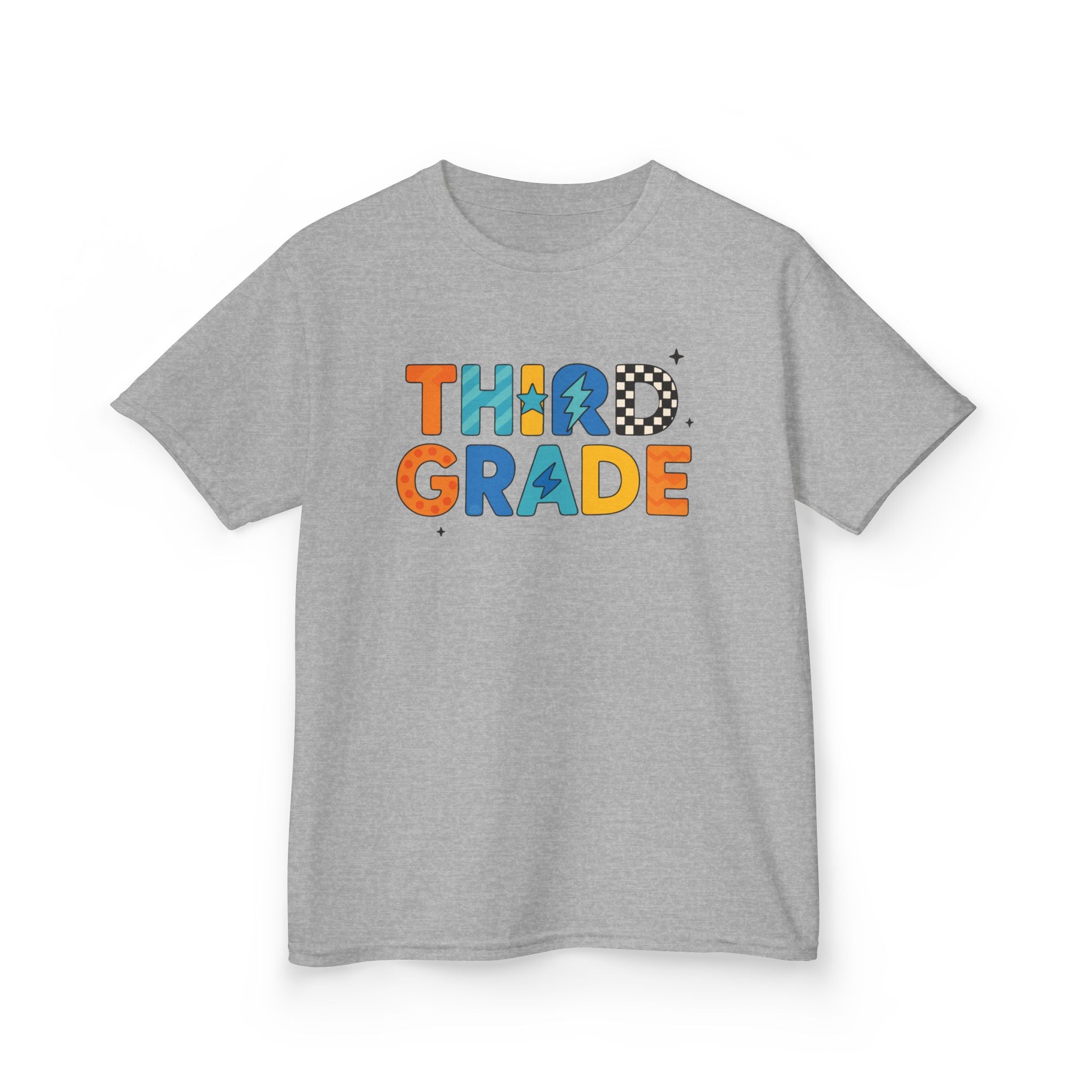 Third Grade Kids T‑Shirt — Colorful Back-to-School Tee
