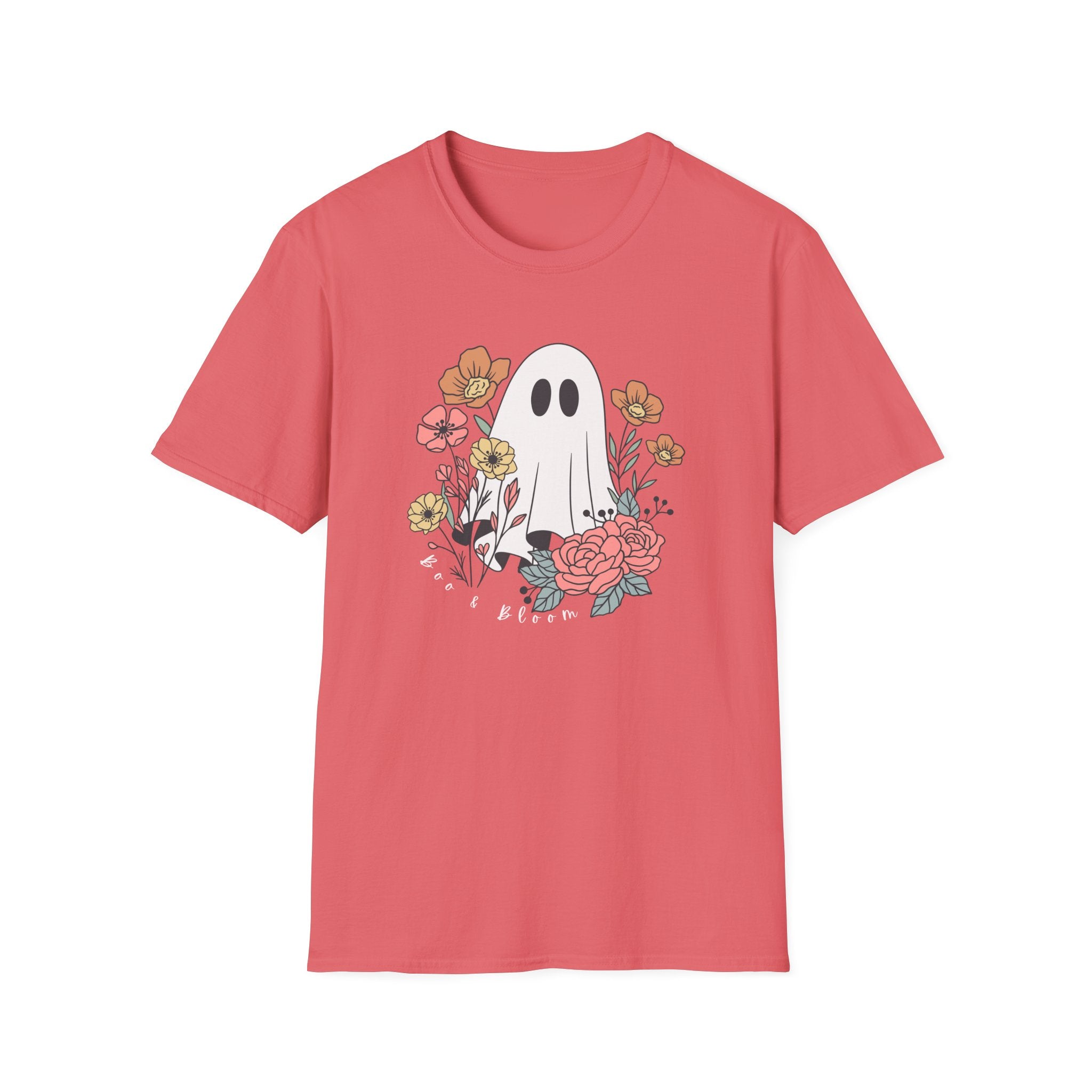 Cute Floral Ghost T-Shirt — Halloween Spooky Cute Tee