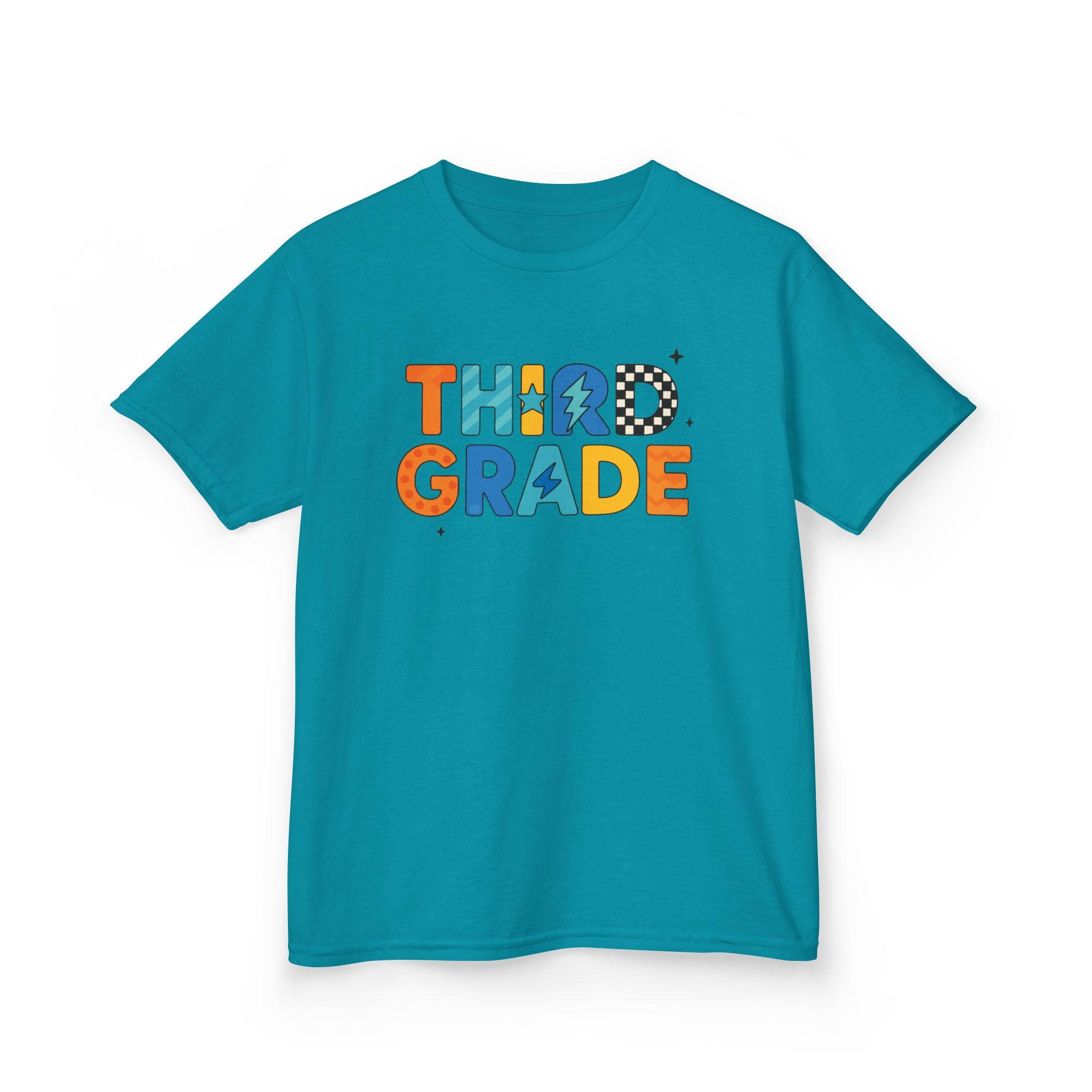 Third Grade Kids T‑Shirt — Colorful Back-to-School Tee
