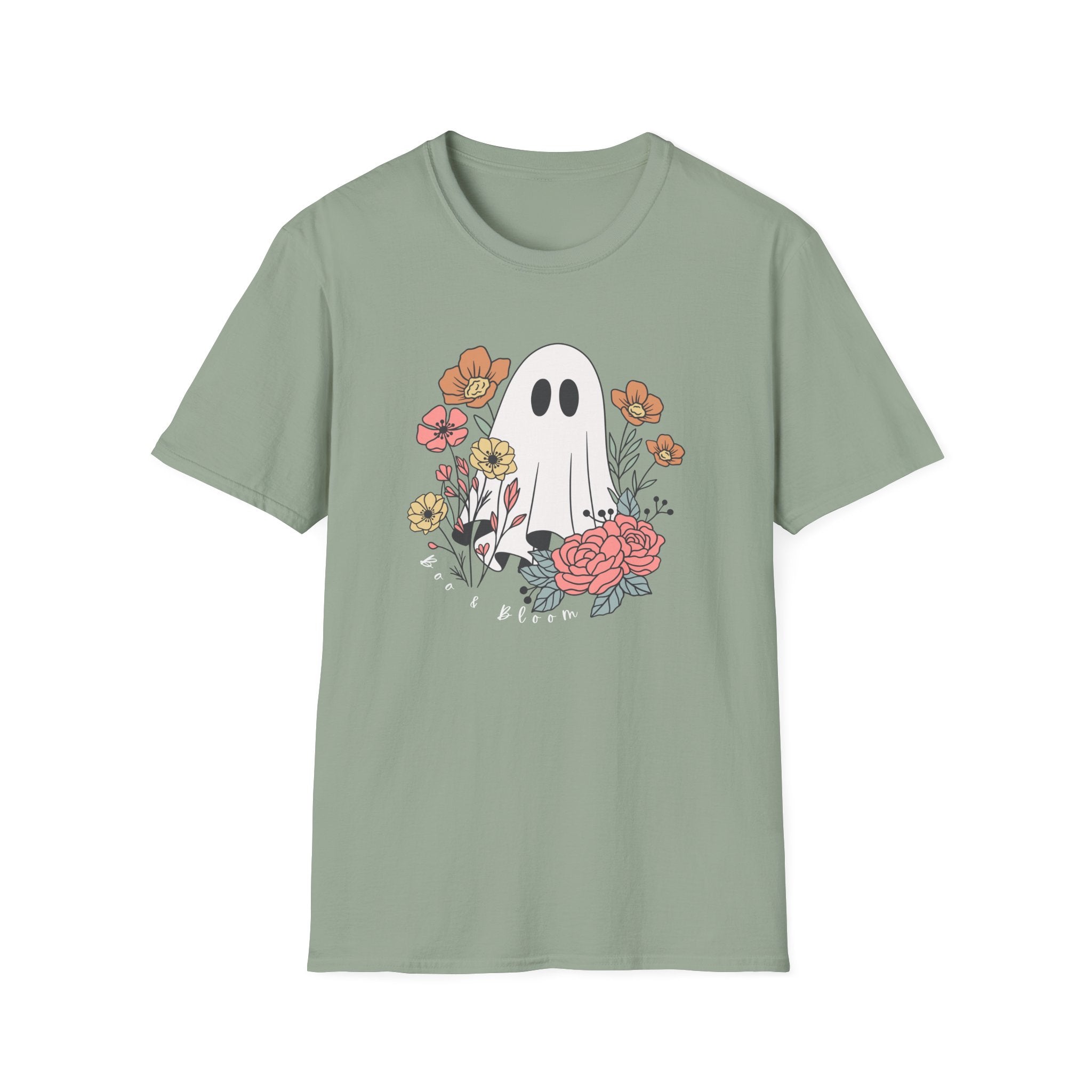 Cute Floral Ghost T-Shirt — Halloween Spooky Cute Tee