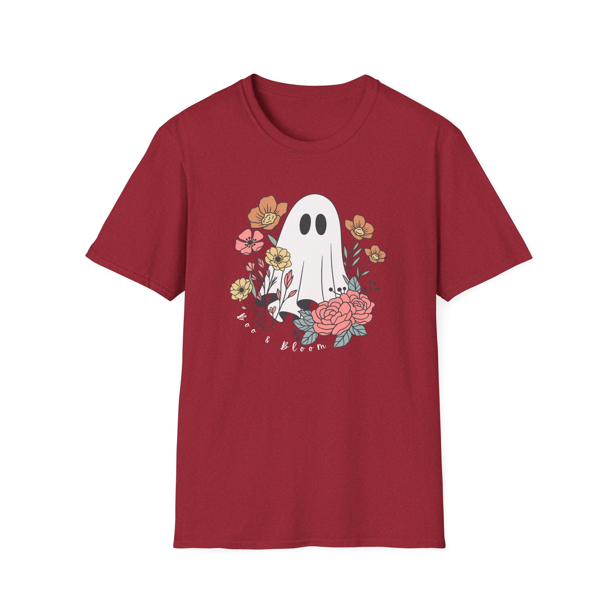 Cute Floral Ghost T-Shirt — Halloween Spooky Cute Tee