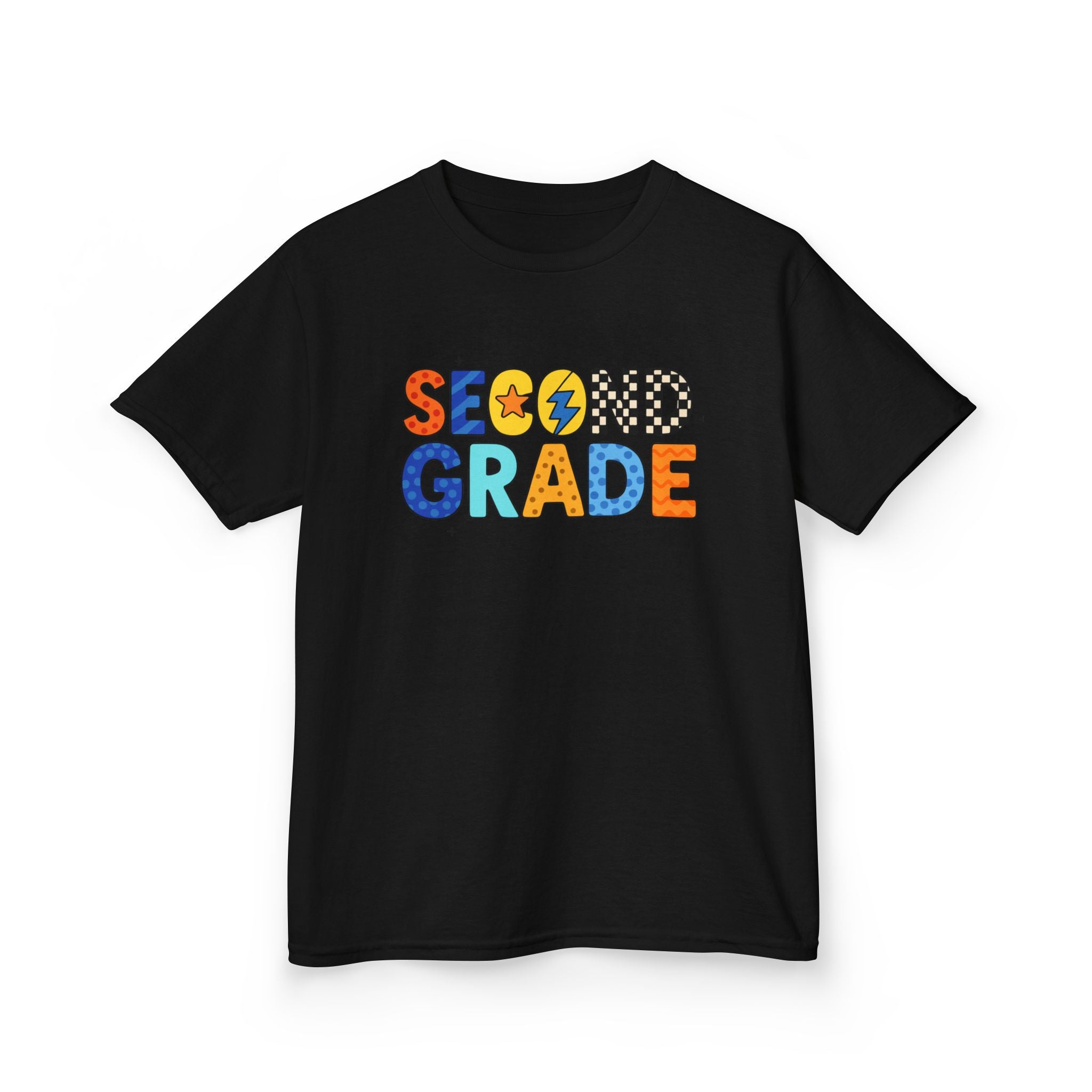 Second Grade Kids Tee - Colorful School Spirit Back to School Shirt