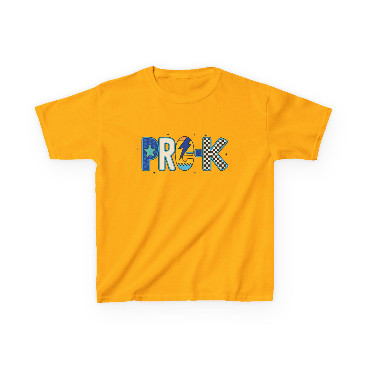 Kids 'PRE-K' Graphic Tee — Colorful Playful Letter Art for Boys & Girls