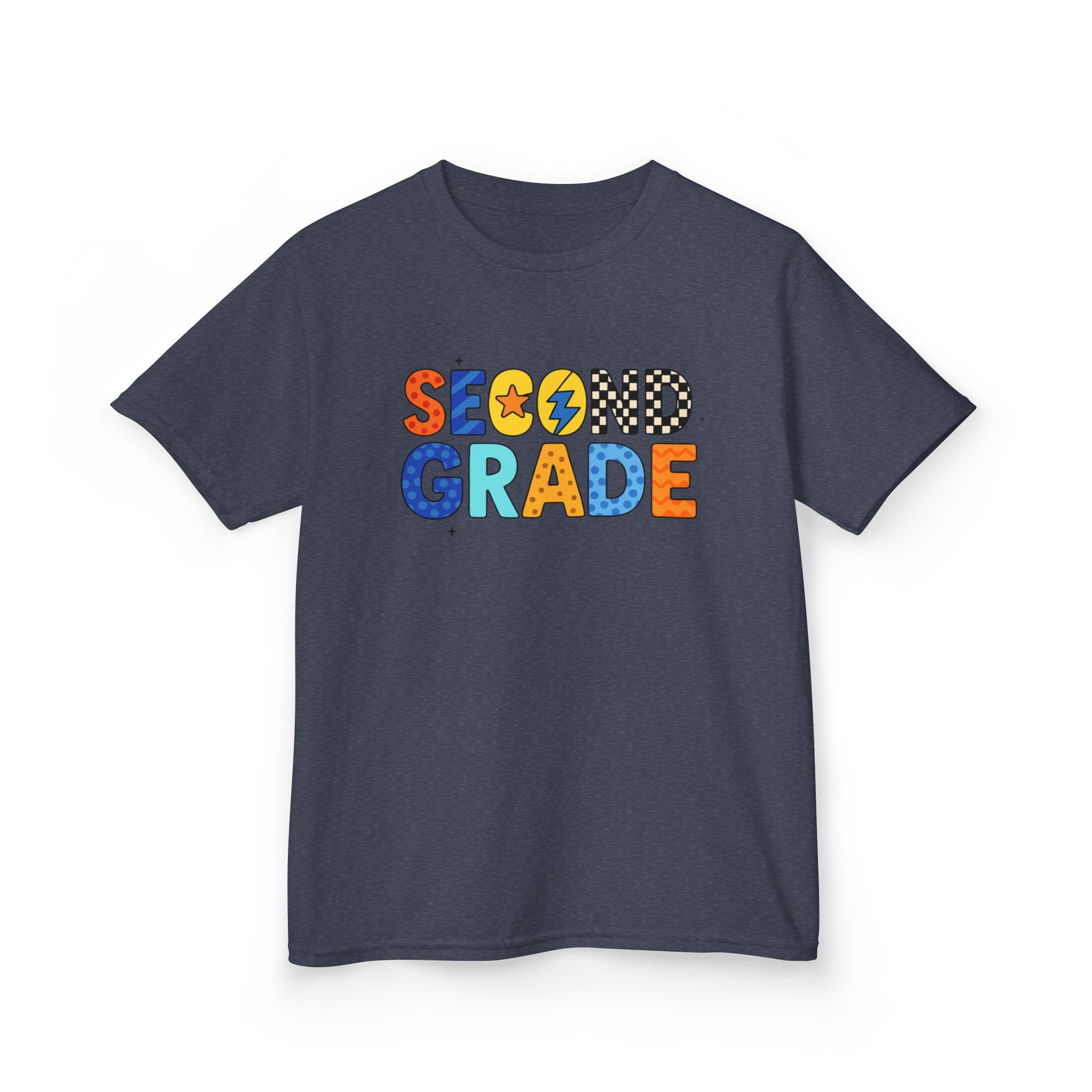 Second Grade Kids Tee - Colorful School Spirit Back to School Shirt