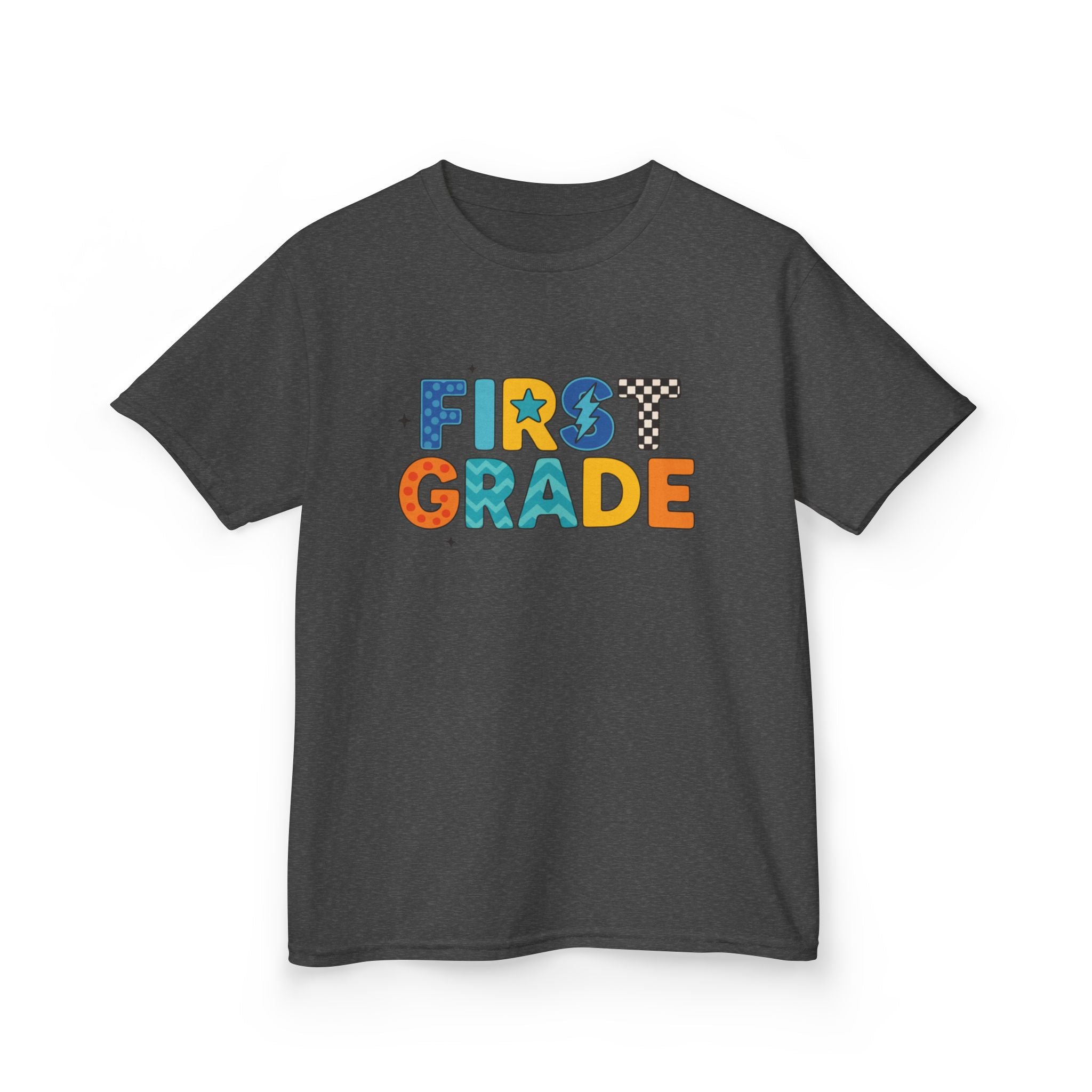 First Grade Kids T-Shirt — Colorful Back-to-School Tee