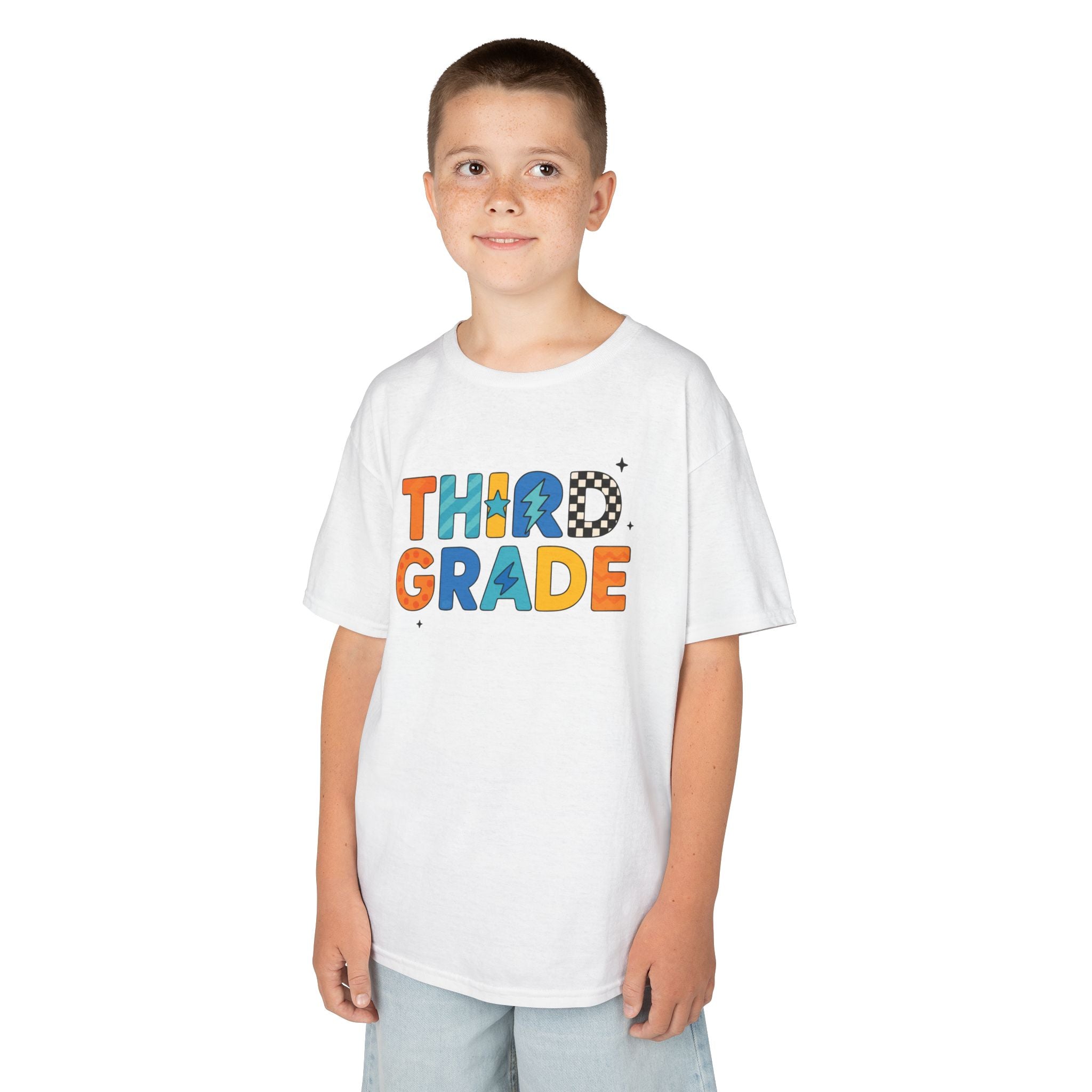 Third Grade Kids T‑Shirt — Colorful Back-to-School Tee