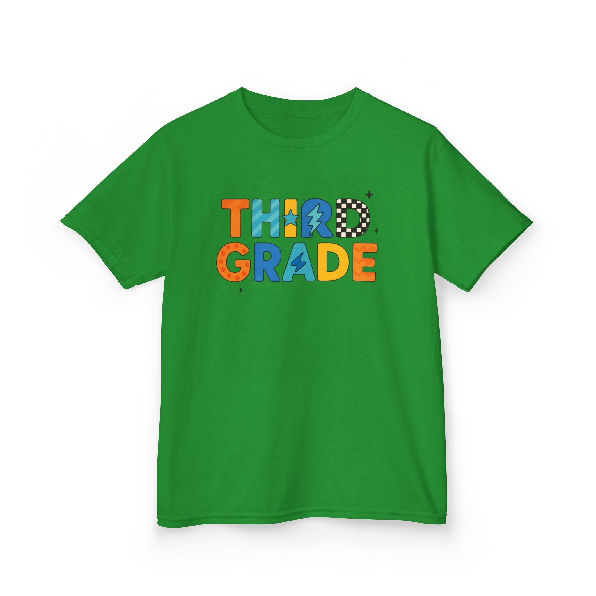 Third Grade Kids T‑Shirt — Colorful Back-to-School Tee
