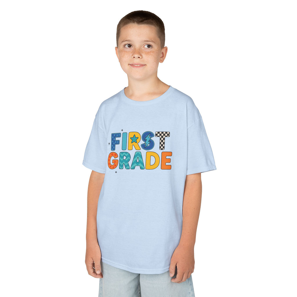 First Grade Kids T-Shirt — Colorful Back-to-School Tee