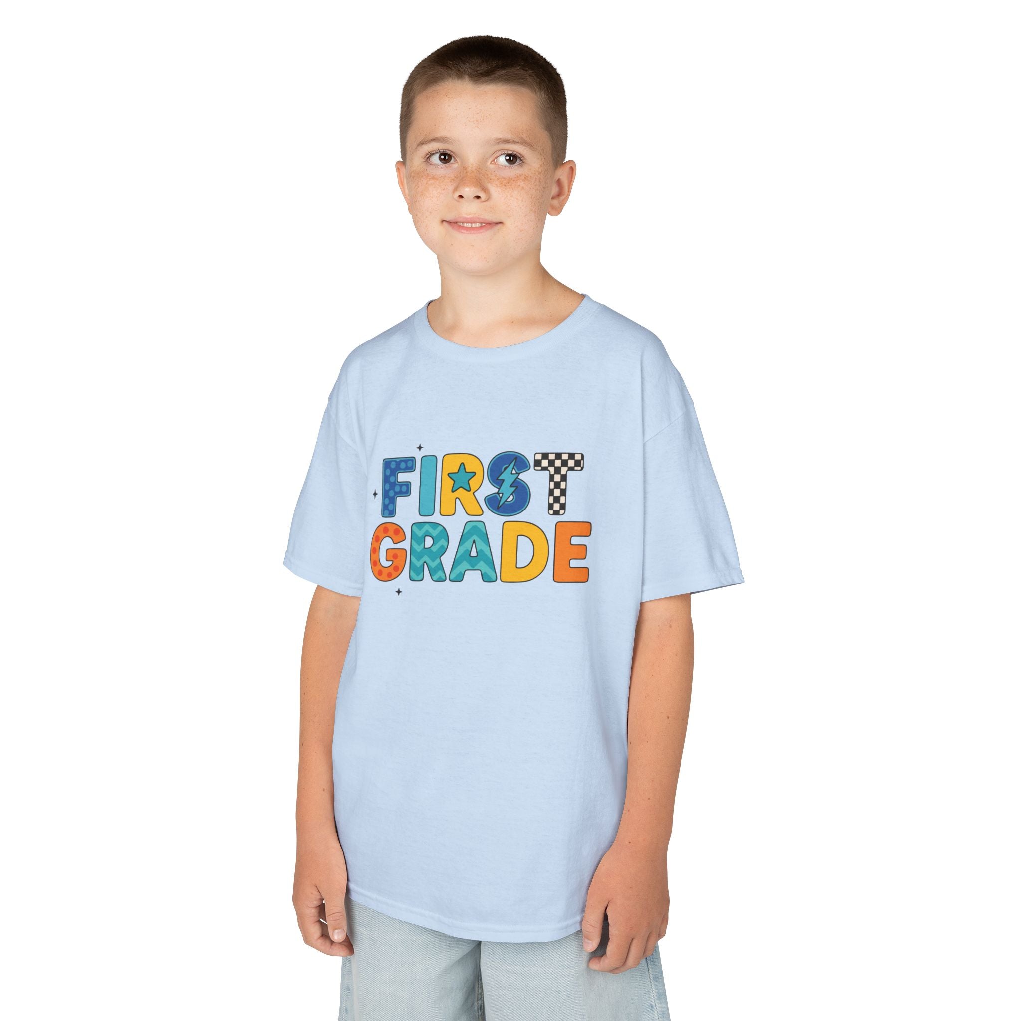 First Grade Kids T-Shirt — Colorful Back-to-School Tee