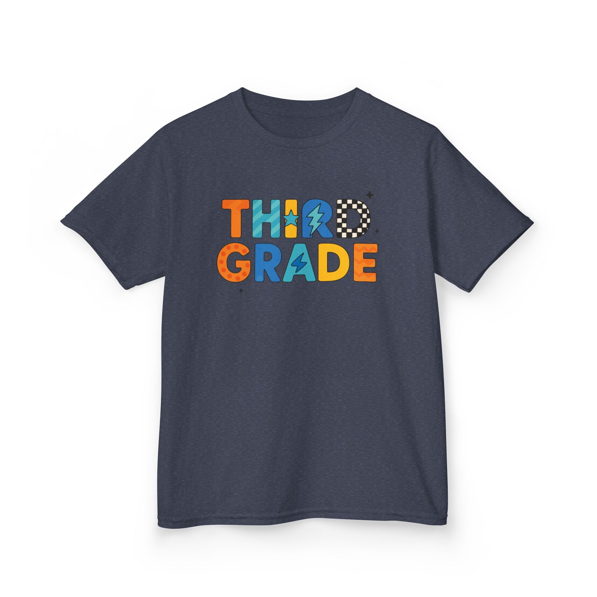 Third Grade Kids T‑Shirt — Colorful Back-to-School Tee