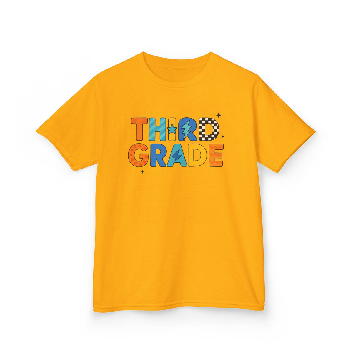 Third Grade Kids T‑Shirt — Colorful Back-to-School Tee