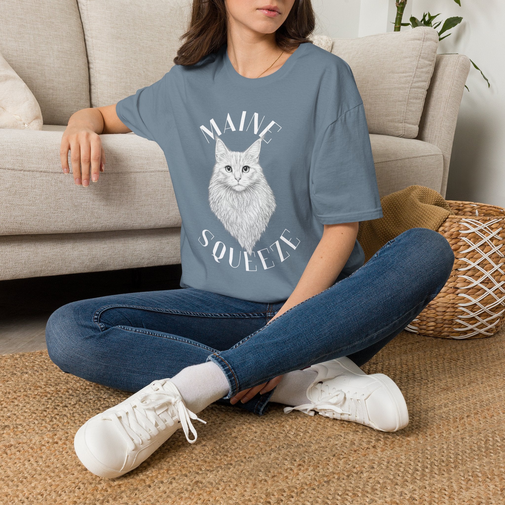 Maine Coon Cat T-Shirt — 'Maine Soulful' Graphic Tee for Cat Lovers