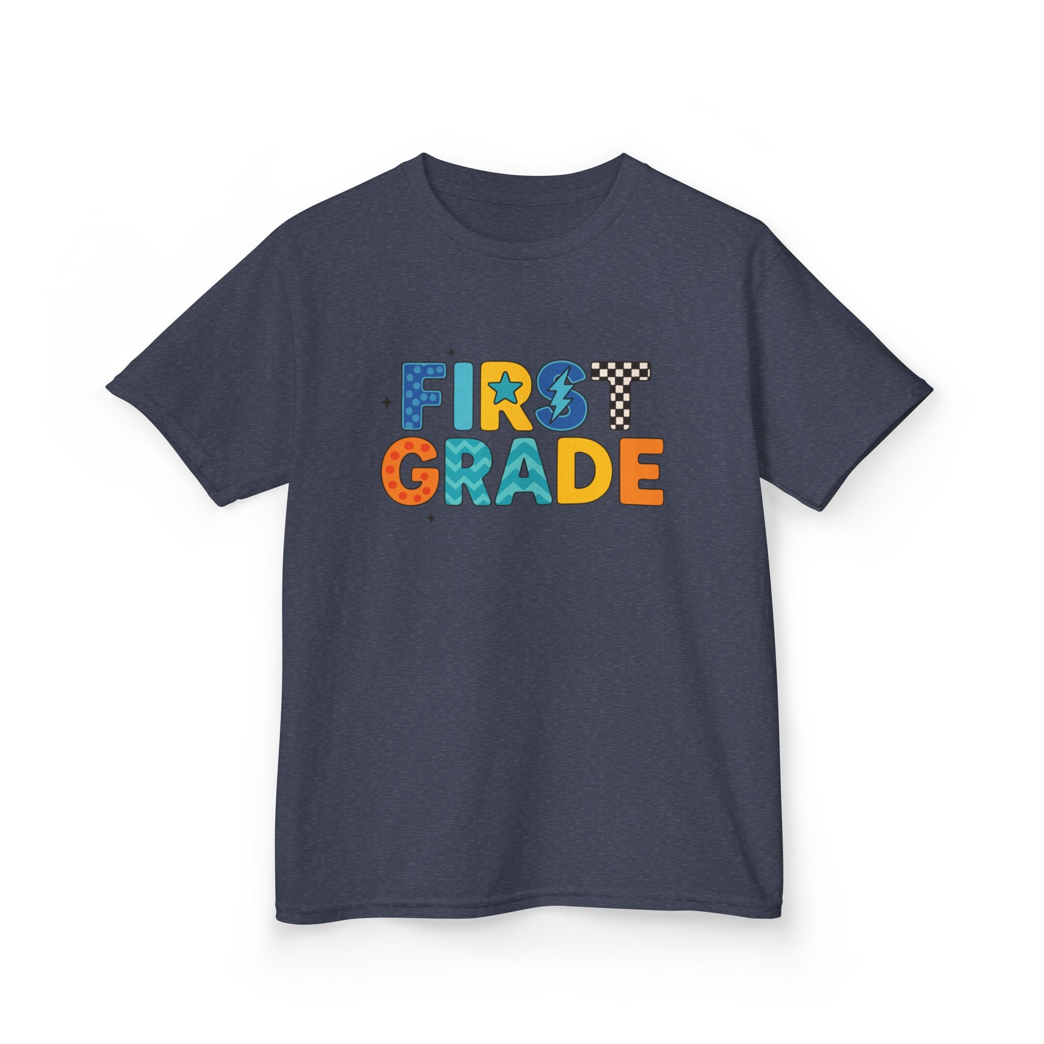 First Grade Kids T-Shirt — Colorful Back-to-School Tee